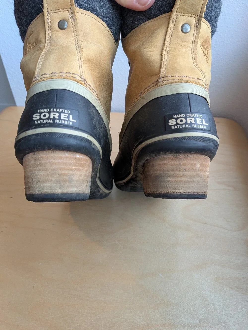 SOREL Slimpack II Lace Waterproof Duck Boots Tan Black Size 8